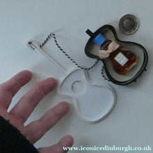 Load image into Gallery viewer, Very Rare 1930s Delavelle Blue Orchid Perfume Bottle in Novelty Guitar Case
