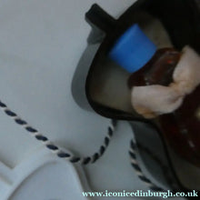 Load image into Gallery viewer, Very Rare 1930s Delavelle Blue Orchid Perfume Bottle in Novelty Guitar Case
