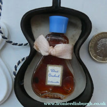 Load image into Gallery viewer, Very Rare 1930s Delavelle Blue Orchid Perfume Bottle in Novelty Guitar Case
