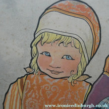 Load image into Gallery viewer, Original Large 1930s Colour Lithograph by Rie Cramer (1887-1977). Two Girls in Traditional Dutch Costume
