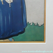 Load image into Gallery viewer, Original Large 1930s Colour Lithograph by Rie Cramer (1887-1977). Two Girls in Traditional Dutch Costume
