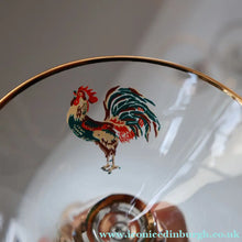 Load image into Gallery viewer, Vintage 1930s Glass Cockerel / Rooster Miniature Liqueur Glasses
