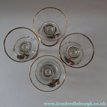 Load image into Gallery viewer, Vintage 1930s Glass Cockerel / Rooster Miniature Liqueur Glasses
