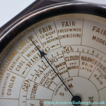 Load image into Gallery viewer, 1930s Free-Standing Desktop Bakelite Barometer Bennett's Worthing STORMOGUIDE by Short &amp; Mason. WORKING

