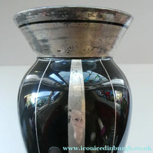 Load image into Gallery viewer,  FRENCH Art Deco HEM Black Glass Vase by Michel Herman : 10 3/4 inches
