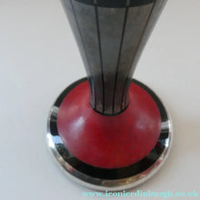 Load image into Gallery viewer,  FRENCH Art Deco HEM Black Glass Vase by Michel Herman : 10 3/4 inches
