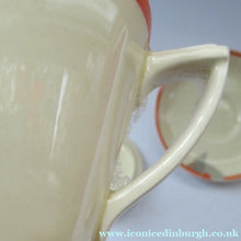 Load image into Gallery viewer, Royal Doulton 1930s Art Deco Royal Tango Lidded Cup and Saucer
