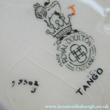 Load image into Gallery viewer, Royal Doulton 1930s Art Deco Royal Tango Lidded Cup and Saucer
