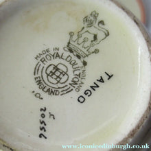 Load image into Gallery viewer, Royal Doulton 1930s Art Deco Royal Tango Lidded Cup and Saucer
