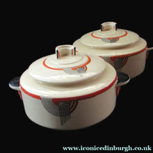 Load image into Gallery viewer, 1930s Royal Doulton Art Deco Miniature Lidded Serving Dish Orange Tango
