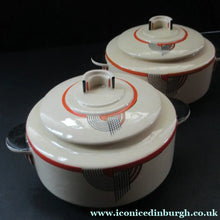 Load image into Gallery viewer, 1930s Royal Doulton Art Deco Miniature Lidded Serving Dish Orange Tango
