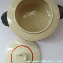 Load image into Gallery viewer, 1930s Royal Doulton Art Deco Miniature Lidded Serving Dish Orange Tango

