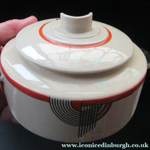 Load image into Gallery viewer, 1930s Royal Doulton Art Deco Miniature Lidded Serving Dish Orange Tango
