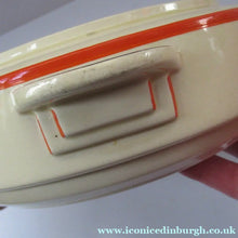 Load image into Gallery viewer, 1930s Art Deco Royal Doulton Orange Tango Open Serving Bowl
