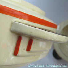 Load image into Gallery viewer, 1930s Art Deco Royal Doulton Orange Tango Open Serving Bowl
