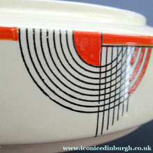 Load image into Gallery viewer, 1930s Art Deco Royal Doulton Orange Tango Open Serving Bowl
