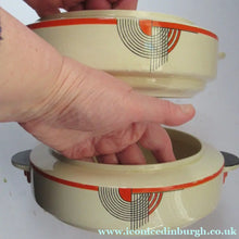Load image into Gallery viewer, 1930s Art Deco Royal Doulton Orange Tango Open Serving Bowl
