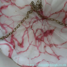 Load image into Gallery viewer, Vintage Glass Hanging Goldfish Bowl or Flycatcher Lampshade. Opaque Glass with Oodles of Raspberry Ripple Veins
