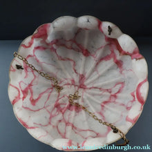 Load image into Gallery viewer, Vintage Glass Hanging Goldfish Bowl or Flycatcher Lampshade. Opaque Glass with Oodles of Raspberry Ripple Veins

