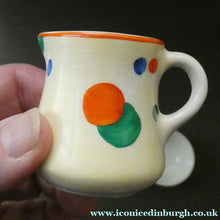 Load image into Gallery viewer, 1930s Hancock's Ivory Ware ART DECO Miniature or Cabinet Tea Set Embellished with Random Multi-Colour Dots
