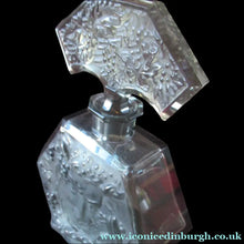 Load image into Gallery viewer, 1930s Czechoslovakian  Schlevogt Bacchus Decanter  &amp; Shot Glasses
