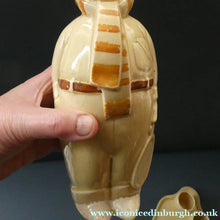 Load image into Gallery viewer, Quirky 1930s JAPANESE Ceramic Decanter, Stand and Four Shot Glasses. TENNIS PLAYER
