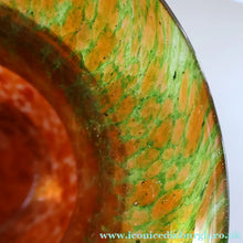 Load image into Gallery viewer, Large 1930s Czech  / Bohemian Glass Vase. Heavy Piece with Mottled Colours
