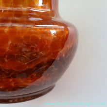 Load image into Gallery viewer, Large 1930s Czech  / Bohemian Glass Vase. Heavy Piece with Mottled Colours
