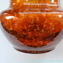Load image into Gallery viewer, Large 1930s Czech  / Bohemian Glass Vase. Heavy Piece with Mottled Colours
