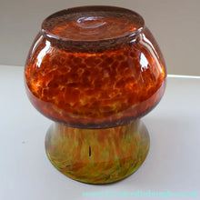 Load image into Gallery viewer, Large 1930s Czech  / Bohemian Glass Vase. Heavy Piece with Mottled Colours
