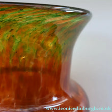 Load image into Gallery viewer, Large 1930s Czech  / Bohemian Glass Vase. Heavy Piece with Mottled Colours
