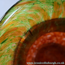 Load image into Gallery viewer, Large 1930s Czech  / Bohemian Glass Vase. Heavy Piece with Mottled Colours
