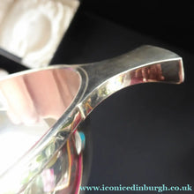 Load image into Gallery viewer, 1930s Large Size SOLID SILVER Quaich. Stylish Deco Shape in Original Box. Hallmarked 1936 and Inscribed "Ann" on the side
