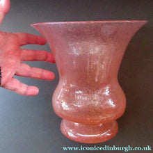 Load image into Gallery viewer, 1930s Art Deco Heavy Bubble Glass Vase. Possibly John Walsh Walsh
