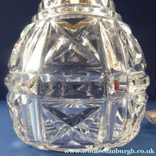 Load image into Gallery viewer, 1930s MAPPIN &amp; WEBB and John Walsh Crystal Hallmarked Silver Neck Decanter. KENILWORTH Cut Pattern
