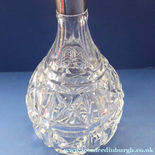 Load image into Gallery viewer, 1930s MAPPIN &amp; WEBB and John Walsh Crystal Hallmarked Silver Neck Decanter. KENILWORTH Cut Pattern
