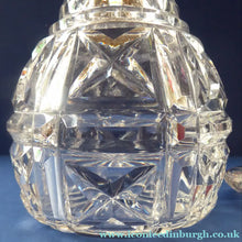 Load image into Gallery viewer, 1930s MAPPIN &amp; WEBB and John Walsh Crystal Hallmarked Silver Neck Decanter. KENILWORTH Cut Pattern

