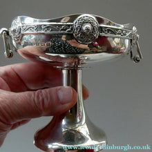 Load image into Gallery viewer, 1930s Solid Silver Miniature Footed Dishes with Celtic Decoration by Henry Matthews
