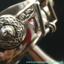 Load image into Gallery viewer, 1930s Solid Silver Miniature Footed Dishes with Celtic Decoration by Henry Matthews
