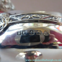 Load image into Gallery viewer, 1930s Solid Silver Miniature Footed Dishes with Celtic Decoration by Henry Matthews
