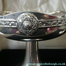 Load image into Gallery viewer, 1930s Solid Silver Miniature Footed Dishes with Celtic Decoration by Henry Matthews
