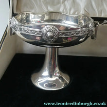 Load image into Gallery viewer, 1930s Solid Silver Miniature Footed Dishes with Celtic Decoration by Henry Matthews
