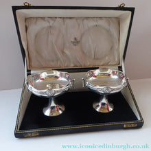 Load image into Gallery viewer, 1930s Solid Silver Miniature Footed Dishes with Celtic Decoration by Henry Matthews
