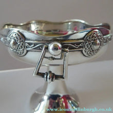 Load image into Gallery viewer, 1930s Solid Silver Miniature Footed Dishes with Celtic Decoration by Henry Matthews

