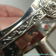 Load image into Gallery viewer, 1930s Solid Silver Miniature Footed Dishes with Celtic Decoration by Henry Matthews
