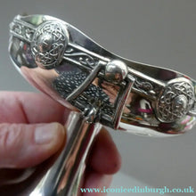 Load image into Gallery viewer, 1930s Solid Silver Miniature Footed Dishes with Celtic Decoration by Henry Matthews
