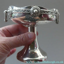 Load image into Gallery viewer, 1930s Solid Silver Miniature Footed Dishes with Celtic Decoration by Henry Matthews
