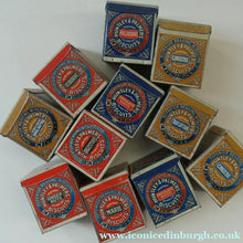 Load image into Gallery viewer, Vintage 1930s MINIATURE or SAMPLE Tin for Huntley and Palmer Biscuits. Blue Colour
