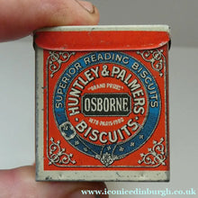 Load image into Gallery viewer, Vintage 1930s MINIATURE or SAMPLE Tin for Huntley and Palmer Biscuits. Red Colour
