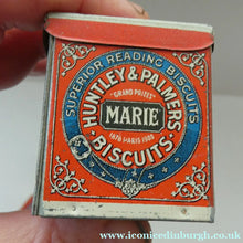 Load image into Gallery viewer, Vintage 1930s MINIATURE or SAMPLE Tin for Huntley and Palmer Biscuits. Red Colour
